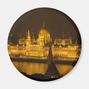 Ungerns parlament Budapest på natten Magnet