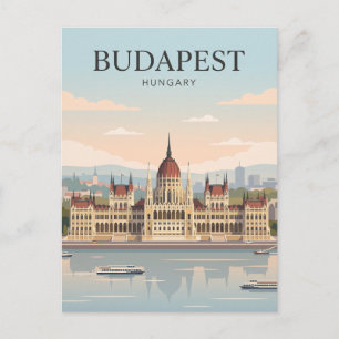 Ungerns parlamentsbyggnad i Budapest Vykort