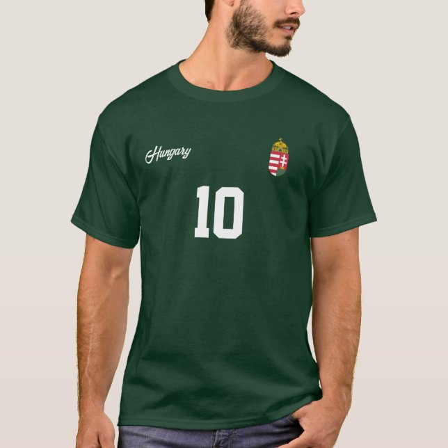 Ungerns Personlig National Team Jersey T Shirt (Framsida)