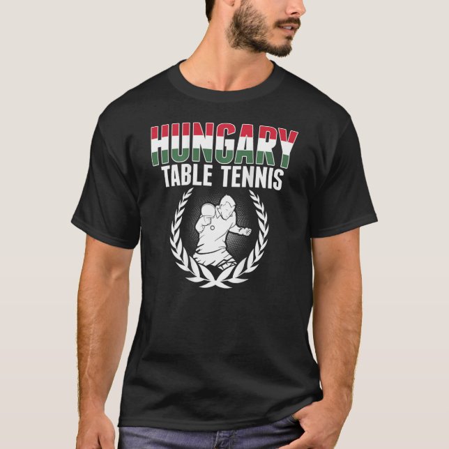 Ungerns stöd för Bord Tennis ungersk Ping Pong T Shirt (Framsida)