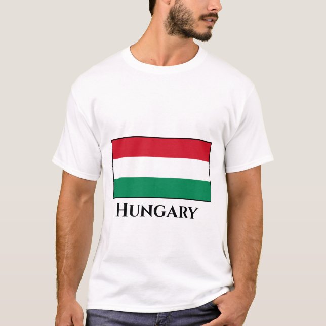 Ungerns (ungerska) Flagga T Shirt (Framsida)