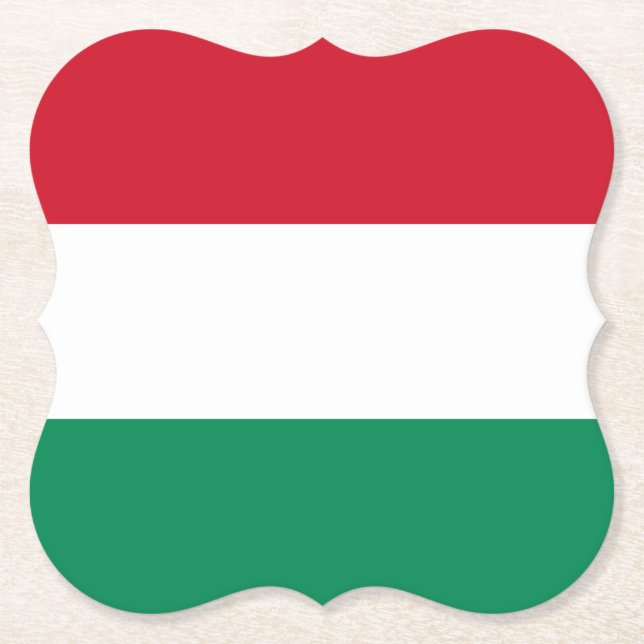 Ungerns (ungerska) Flagga Underlägg Papper (Framsida)