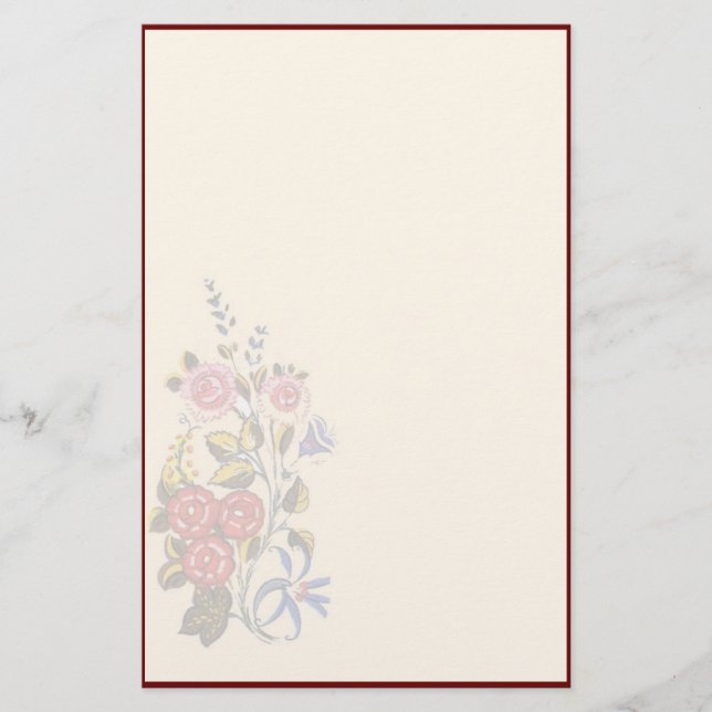 Ungersk blommigt brevpapper (Framsida)