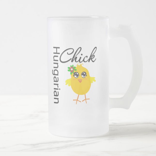 Ungersk chick frostat ölglas (Höger)