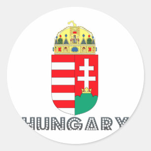 Ungersk Emblem Runt Klistermärke