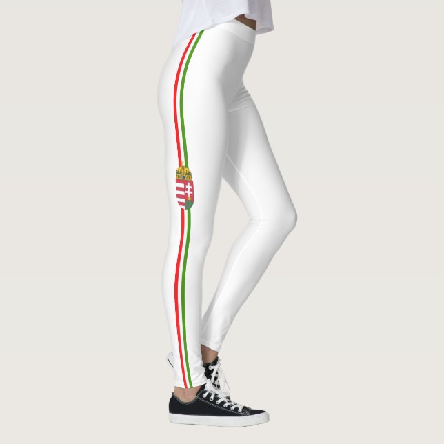 Ungersk flagga Jackande av arm Leggings (Höger)