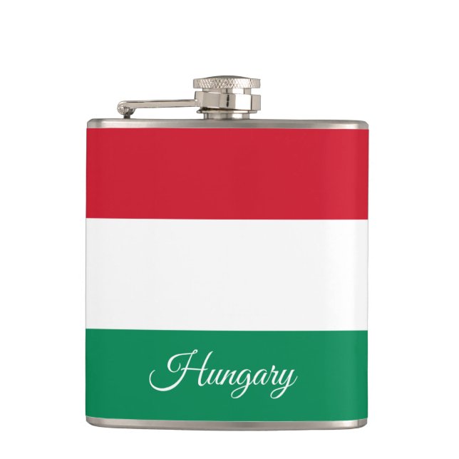 Ungersk Flagga och helgdag Ungern/sportfantaster Fickplunta (Framsidan)