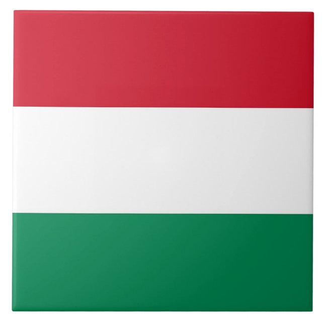 Ungersk Flagga Tile Kakelplatta (Framsidan)