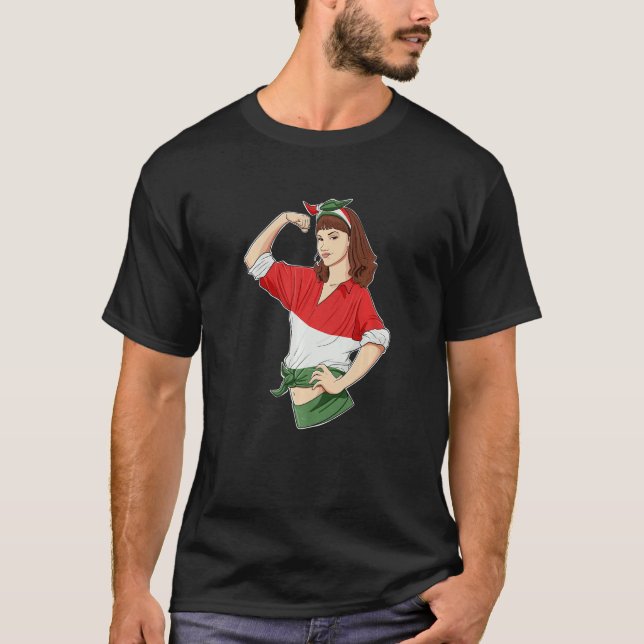 Ungersk flicka, obrytbar i ungerskt kulturarv Hu T Shirt (Framsida)