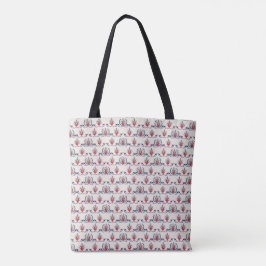 Ungersk Folk Floral Mönster Tote Tygkasse