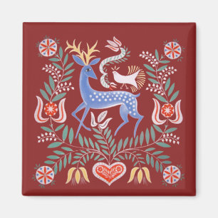 Ungersk Folk konst Magnet