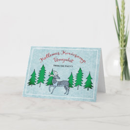 Ungersk folkart God jul-Gott nytt år Kort