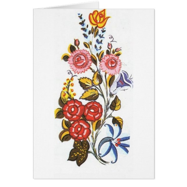 Ungersk folkkonst hälsningskort (Framsidan)