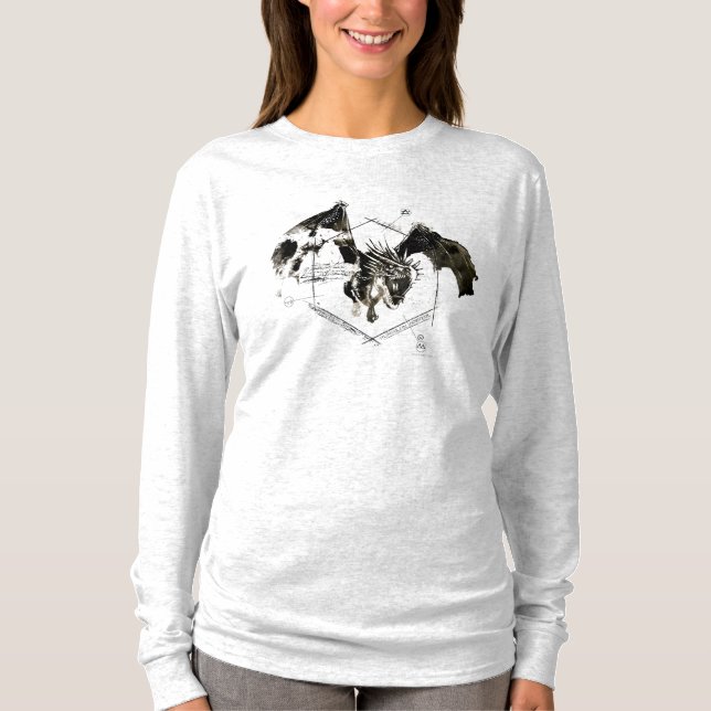 Ungersk Horntail drake Tee (Framsida)