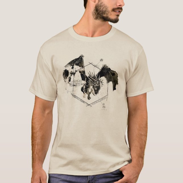 Ungersk Horntail drake Tee (Framsida)