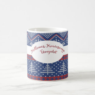 Ungersk jul Hälsning Sweater Sticka Kaffemugg