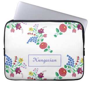 Ungersk Kalocsa Embroidery Folk Art Laptop Fodral