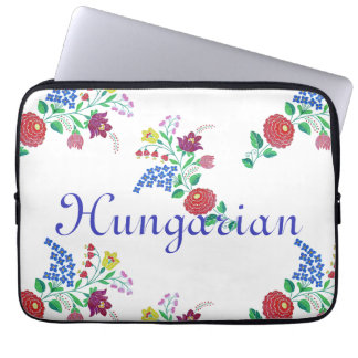 Ungersk Kalocsa Embroidery Folk Art Laptop Fodral