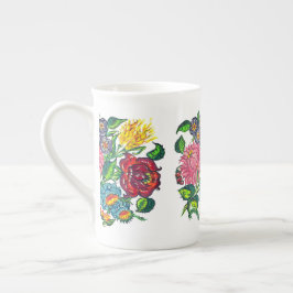 Ungersk lantlig blommor benporslin mugg