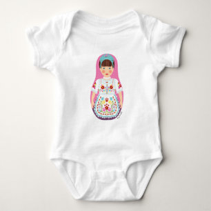 Ungersk Matryoshka Baby Bodykostym T Shirt