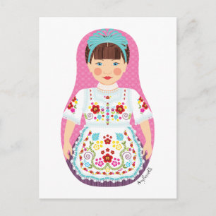 Ungersk Matryoshka vykort