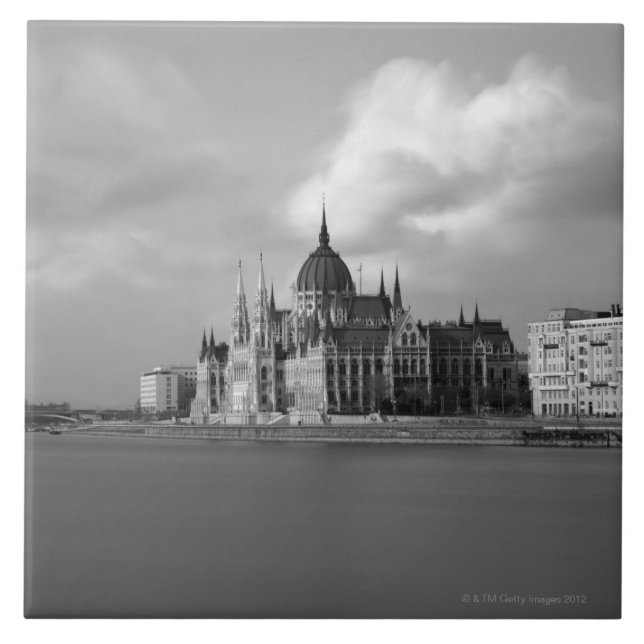 Ungersk parlamentbyggnad kakelplatta (Framsidan)