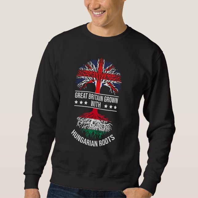 Ungersk rotinvandringens Underbar Britain Hu Lång Ärmad Tröja (Framsida)