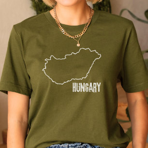 Ungersk slutlinje Land Karta Gräns T Shirt