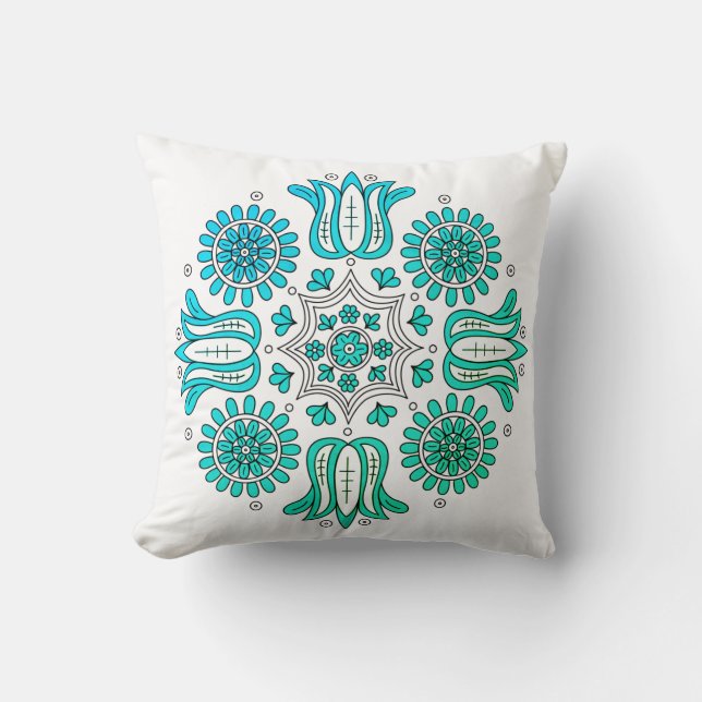 Ungersk traditionell folk kultur design kudde (Framsida)