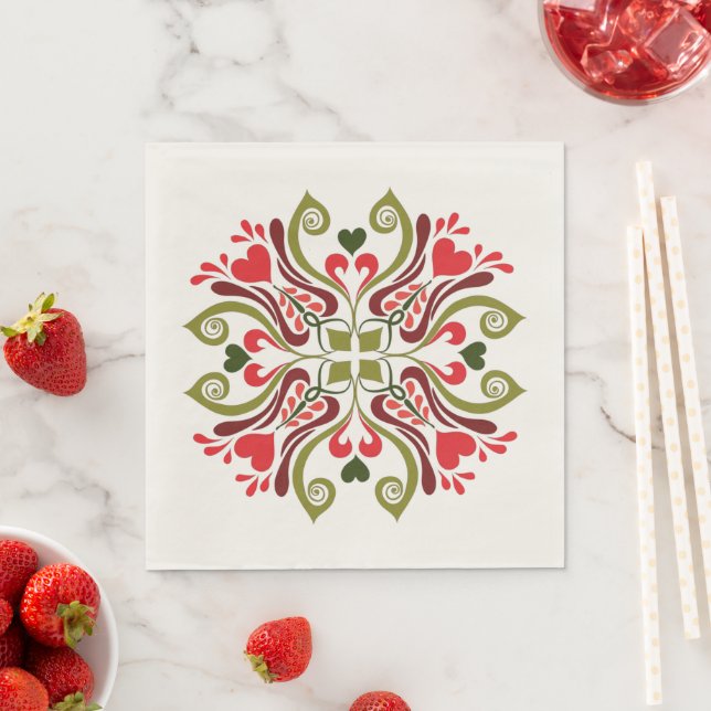 Ungersk tulpan blomster motiv pappersservett (Insitu)