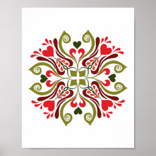 Ungersk tulpan blomster motiv poster