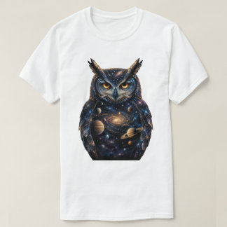 "Ungersk uggla med planeter stjärnor kosmisk galax T Shirt