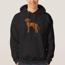 Ungersk Vizsla Cute Red Tecknad Pointer Hund Hoodie