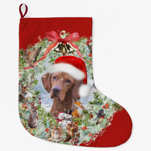 Ungersk Vizsla-julkrans Stor Julstrumpa