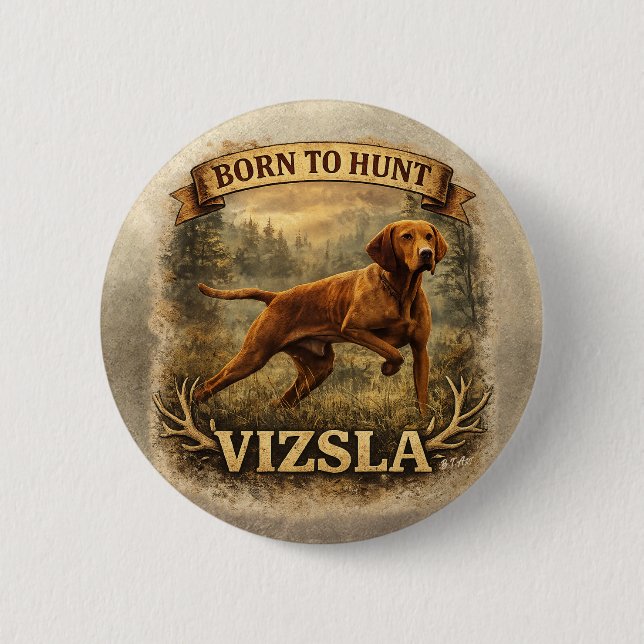 Ungersk Vizsla Konst    Knapp (Framsida)
