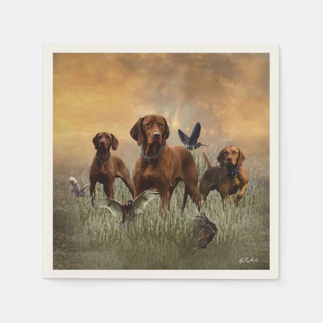 Ungersk Vizsla Konst    Pappersservett (Framsidan)