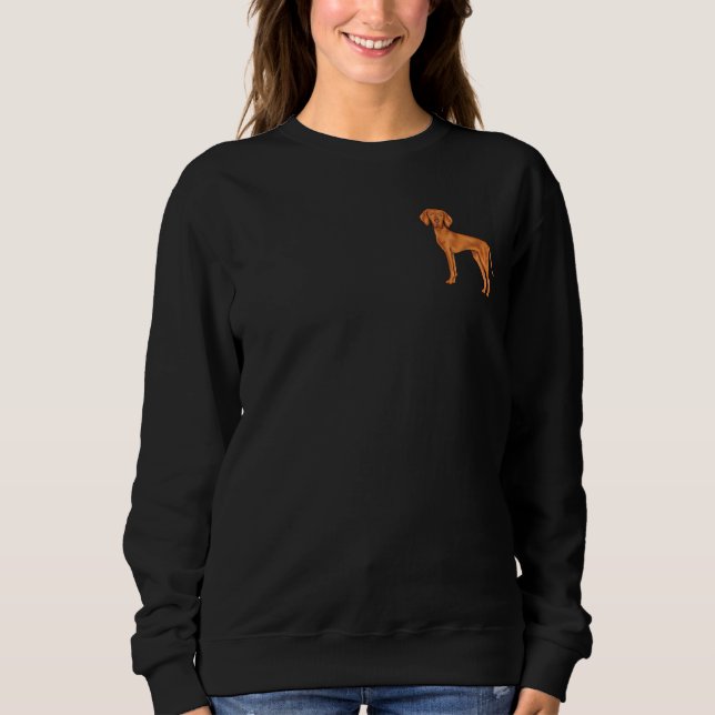 Ungersk Vizsla Pointer Hund Tecknad Illustration T Shirt (Framsida)