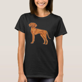 Ungersk Vizsla Pointer Hund Tecknad Illustration T Shirt