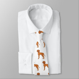 Ungersk Vizsla Söt Tecknad Pointer Hund Mönster Slips