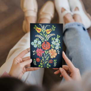 Ungerska blommor hälsningskort