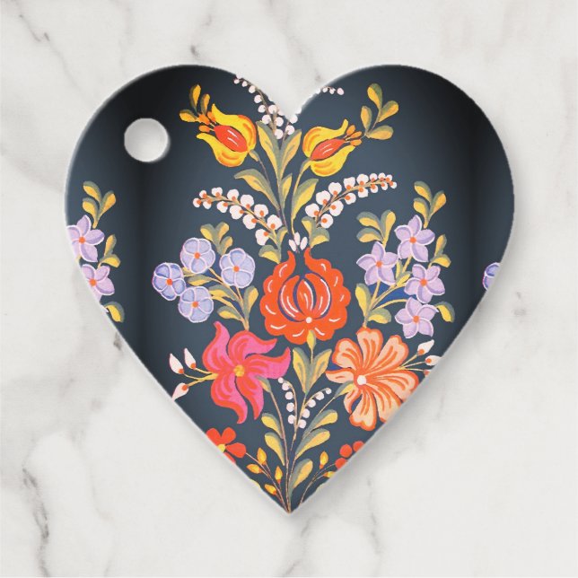 ungerska blommor -levande färger gåvor etiketter (Framsida)