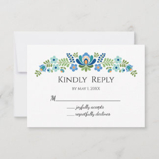 Ungerska designblåa fåglar OSA kort