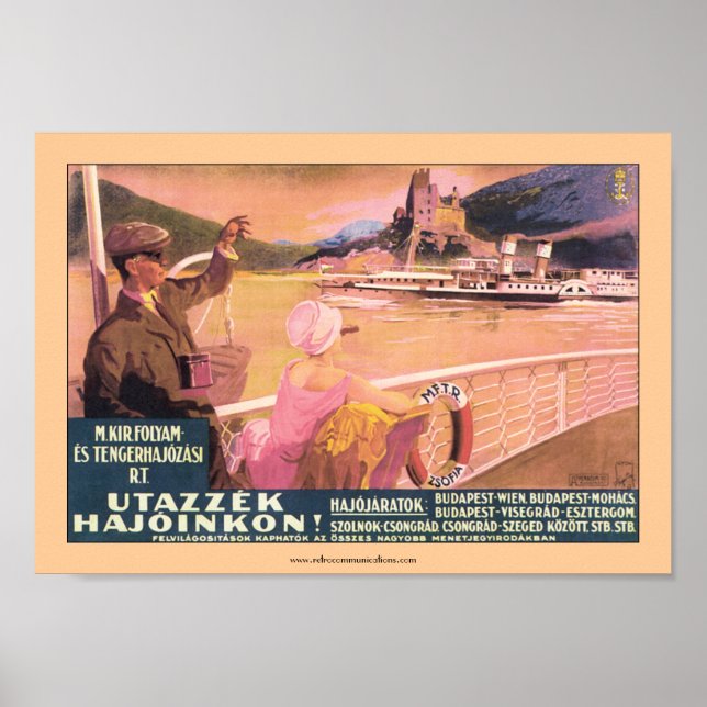 Ungerska Donau Ferry Poster (Framsidan)