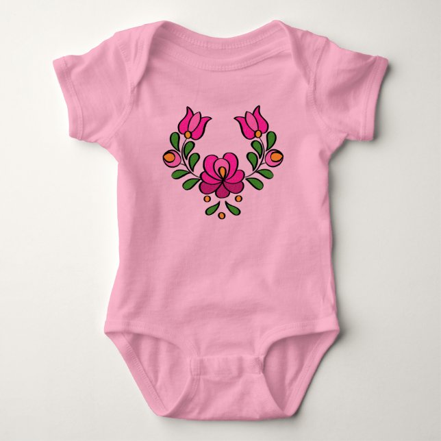 Ungerska Embroidery Mönster, Matyo T Shirt (Framsida)