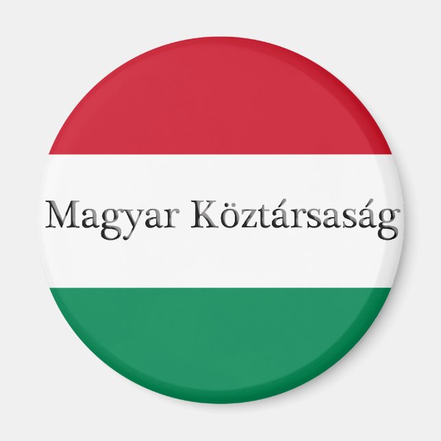 Ungerska Flagga Färg Magnet (Framsidan)