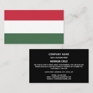Ungerska Flagga, Flagga Ungern Visitkort