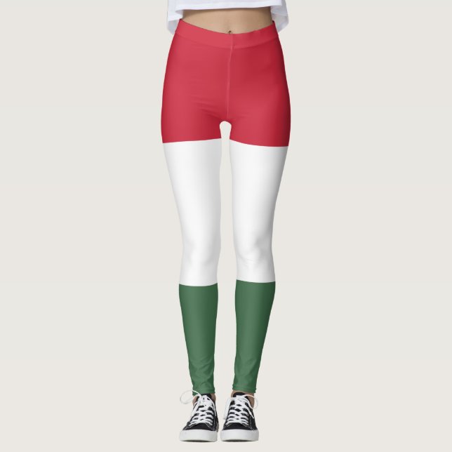 Ungerska Flagga Leggings (Framsida)
