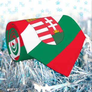 Ungerska Flagga och Ungern, resor, affärer/sport Slips