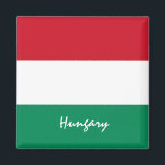 Ungerska flagga och Ungerns helgdag, resor/sport Magnet<br><div class="desc">Fridge Magnets: Ungern och Budapest - kärlek mitt land och Ungerns flagga,  gåvor från helgdag</div>