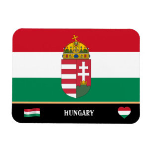 Ungerska Flagga och ungerska land-resor / Ungern Magnet